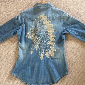 ROCK&ROLL COWGIRL Denim snap shirt